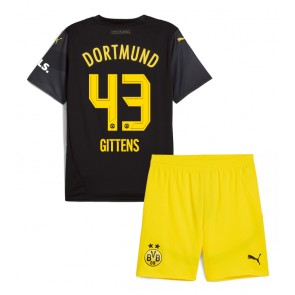 Billiga Borussia Dortmund Jamie Bynoe-Gittens #43 Bortatröja Barn 2024-25 Kortärmad (+ Korta byxor)